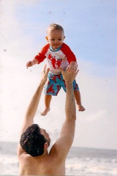 scott with son as baby